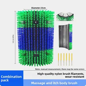 Cow itch brush, cow cleaning brush, itch-relief massage brush, farm-specific brush for itch relief scratching head lice removal comb big lice removal comb tick removal comb deshedding nozzle short hair Portable Pet Roller