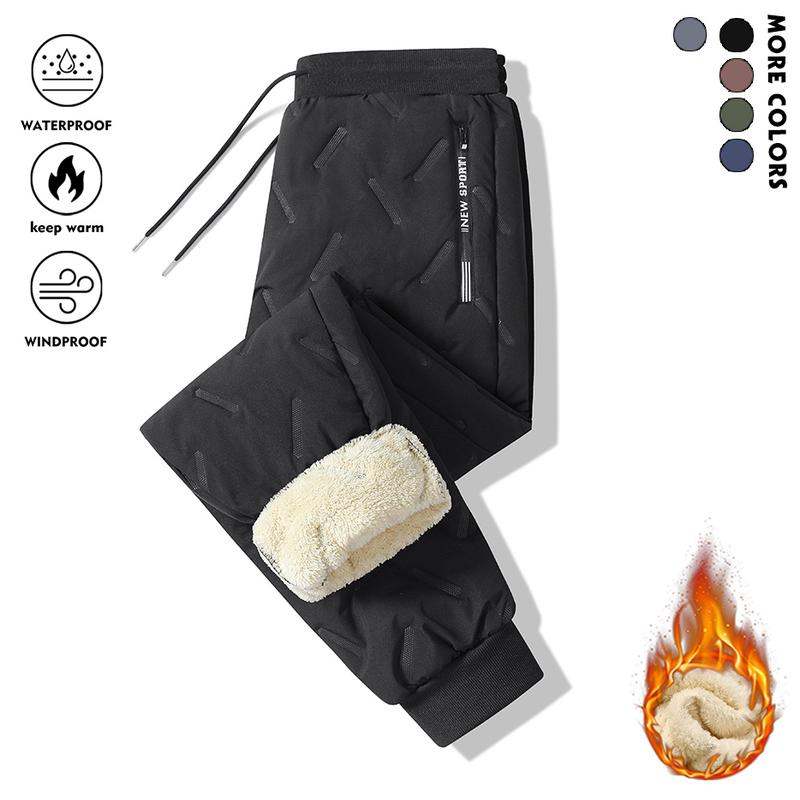 3Pcs Men's Fleece Lined Solid Color Sweatpants with Drawstring, Casual Thick Pants Suitable for Cold Weather in Winter, Perfect as a Gift Elastic Fabric Outdoor Pocket 3Pcs Men's Fleece Lined Solid Color Sweatpants with Drawstring, Casual Thick Pants Suitable for Cold Weather in Winter, Perfect as a Gift Elastic Fabric Outdoor Pocket