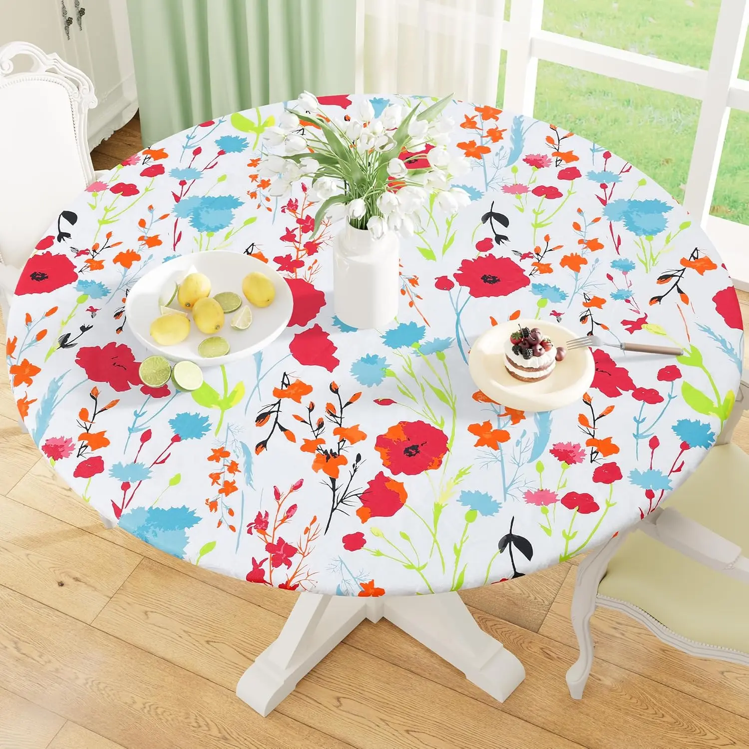Waterproof Round Table Cover with Elastic Edge