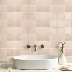 Peel and Stick Wallpaper Splash Wall Tiles, 10x10 Inch Self-adhesive Subway Tiles, High Quality Pink, Suitable for Kitchen and Bathroom Walasy DIY Home Decoration, Waterproof and Oil-proof, Easy to Clean10pcs Self-adhesive