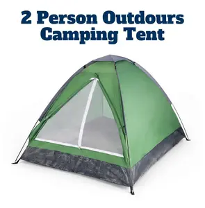 2 Person Camping Tent with Rain Fly and Carrying Bag - Lightweight Outdoor Tent for Backpacking, Hiking, or Beach Use by Outdoors