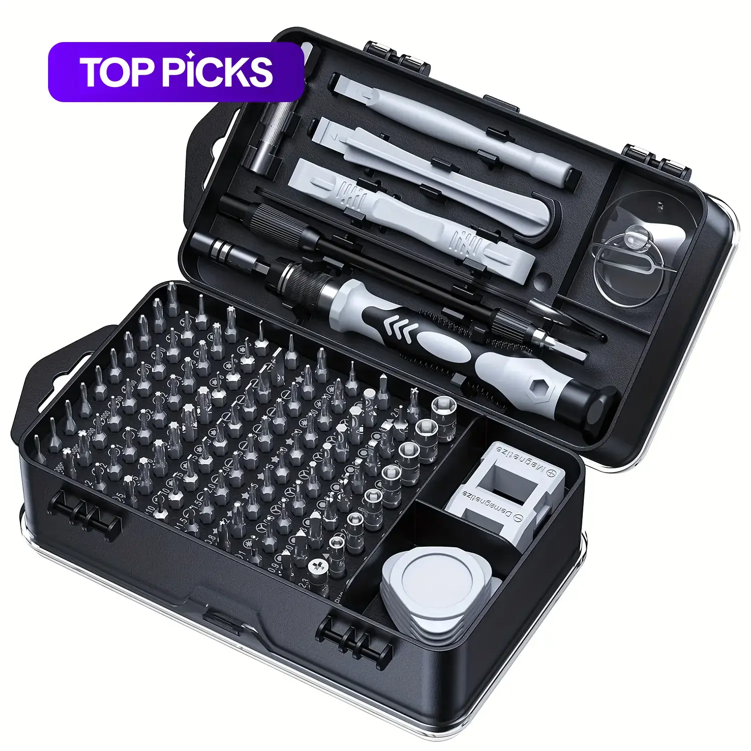 115-in-1 Precision Screwdriver Set, Multifunctional Screwdriver, Magnetic Repair Tool Set, Portable Tool Set with Non-Slip Handle, Multipurpose Screwdriver Kit, Magnetic Screwdriver Tools, Suitable for Mobile Phones, Laptops, Watches, Electronic Product