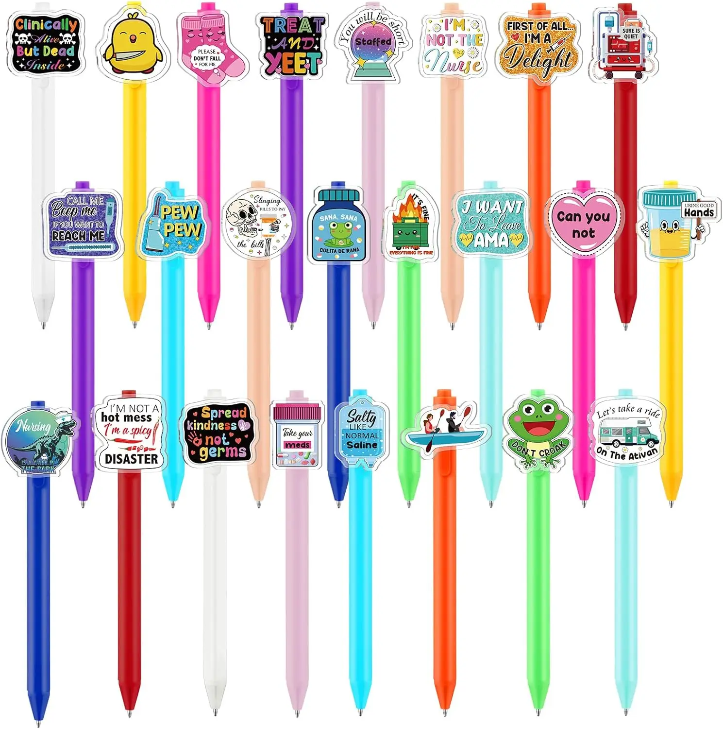 Nurse Gifts Funny Nurse Pens Gifts for Nurses and Doctors Respiratory Therapist Gifts Emotional Support Inspirational Gifts Retractable Pens Smooth Writing for Nurse Week Graduation Respiratory Office RT Nursing Doctors