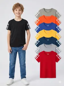 8-Pack  T- Boys & Girls – Quick-Dry Mesh, Ultra Breathable & Soft, Lightweight Activewear, Multi-Color Casual Tees for Sports & Daily Wear summer top  shirt kid t-shirt