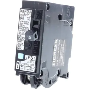 Siemens QP Q115DFN 15A Single-Pole 120V Dual-Function AFCI/GFCI Circuit Breaker
