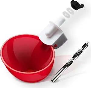 [8 Pack] Aopchry Automatic Chicken Waterer, Chicken Water Feeder Cups Suitable for Various Poultry, Cup Body Deepened Double Rubber Ring No Leakage, with Mounting Hole Opener