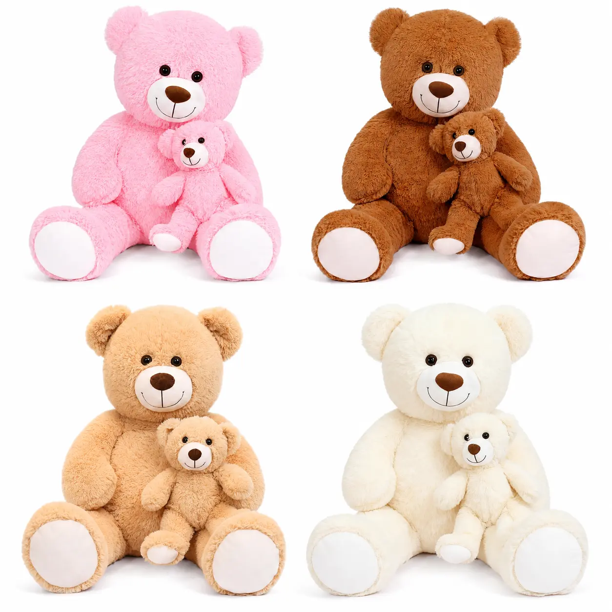 CHUBBYJOY Unisex Large Soft Plush Mother-Child Set, 39" Big Stuffed Animal with Small Baby Companion, Bedroom Decor, Birthday Gift