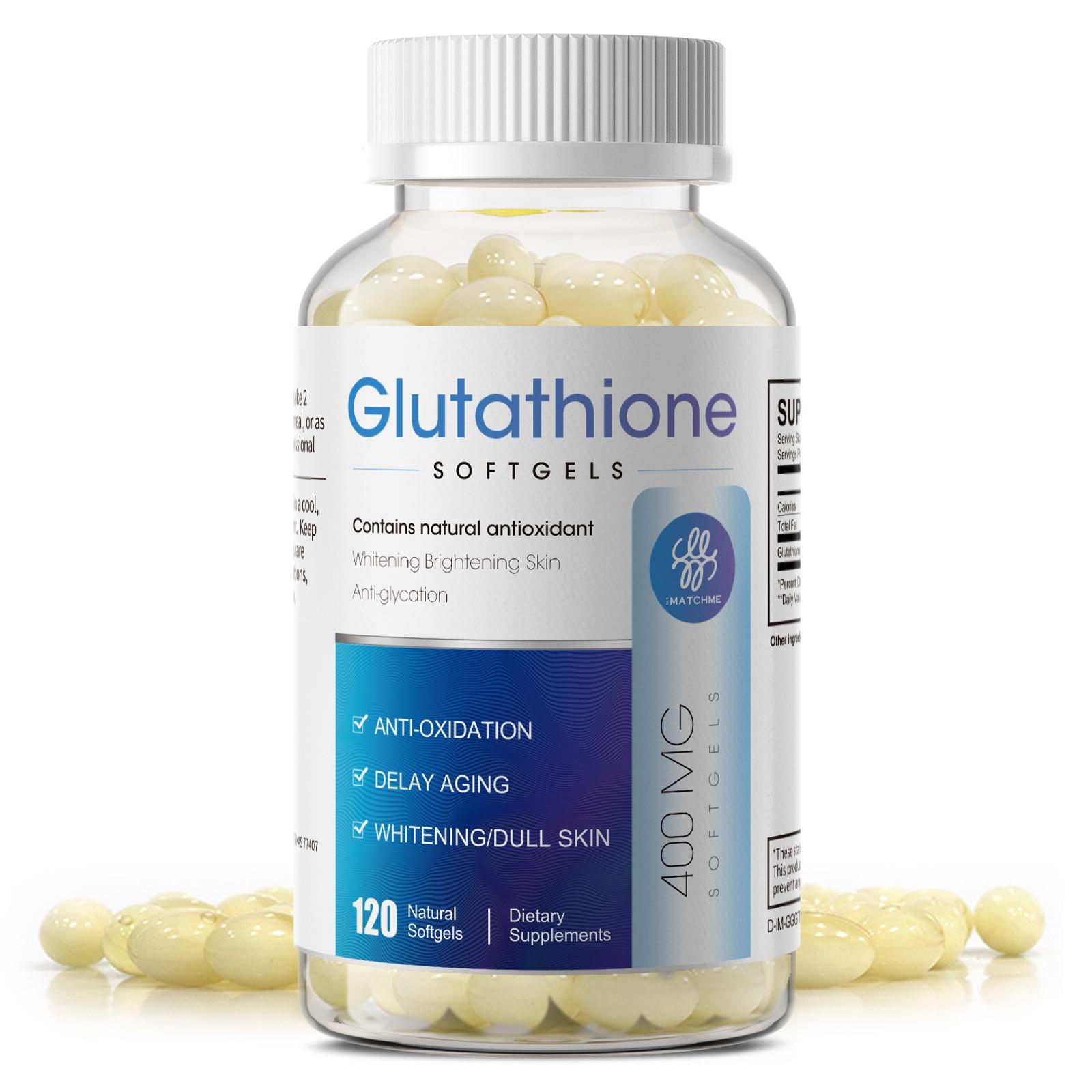 Glutathione 400mg Softgels – Antioxidant Support for Skin Health & Overall  Wellness | 120 Count