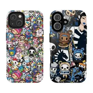 Colorful Cartoon Collage Phone Case,Kawaii Character Protective Cover, for iPhone 16/15/14/13/12/11/17 ProMax Plus for Samsung phones, suitable for both men and women, an excellent choice for Thanksgiving.