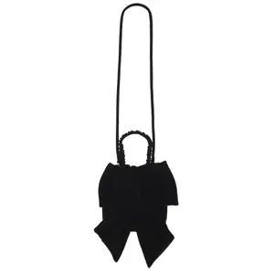 Free People Belle Bow Crossbody Bag in Black