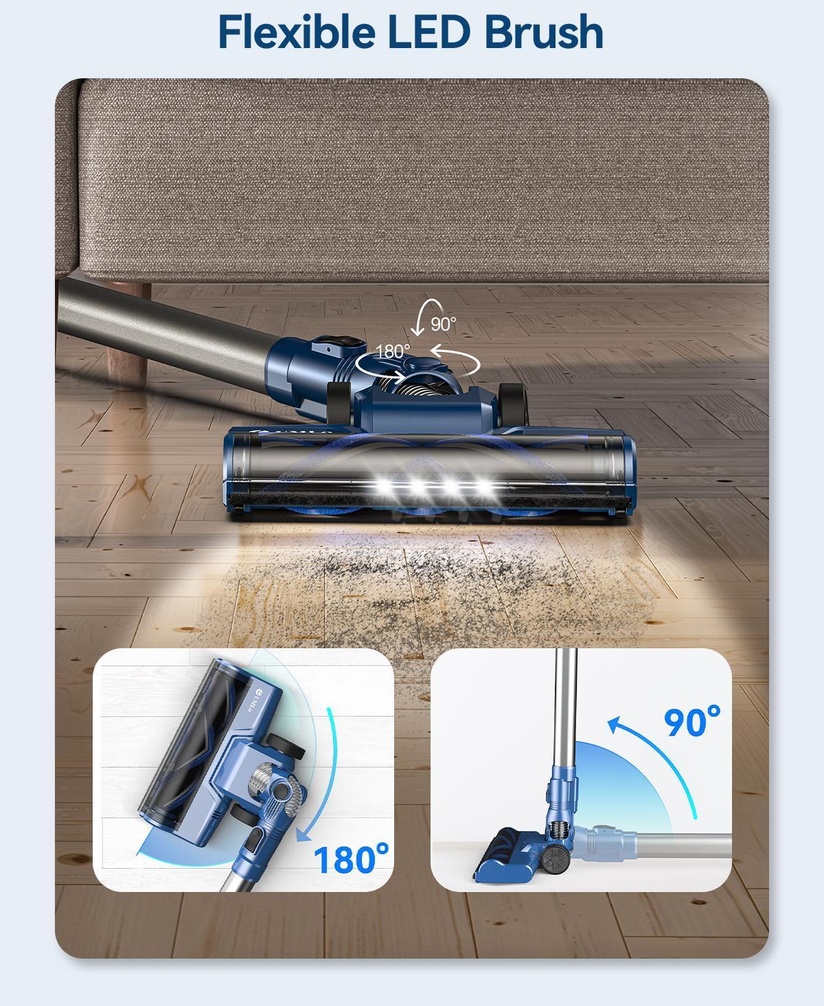 N3S Cordless Vacuum Cleaners for Home,Lightweight Stick with Powerful Suction, Crevice Tool, Up to 40-Minute Runtime - Ideal for Home/Car on Rugs, Hardwood Floors