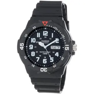 Casio MRW200H Series | Unisex Analog Watch | 100M WR | Stainless Steel Case | Resin Band | 2 Hand Analog (HR, Min, SEC) | Date Display | Screw Down Crown/Screw Down Caseback | 3 Year Battery