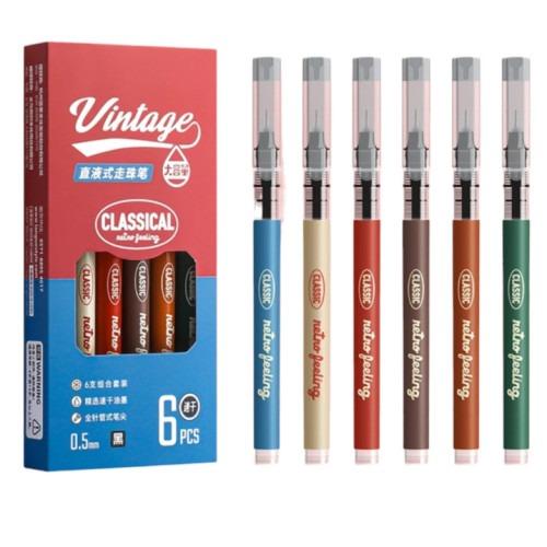 6Pcs Cute Retractable Gel Pens, 0.5mm Fine Point Black Ink Pens with Comfortable Grip, Smooth Writing Gel Pens for Office & School Supplies, Perfect New Year Gifts & Valentine's Day Gifts for Women, Girls, Students & Coworkers