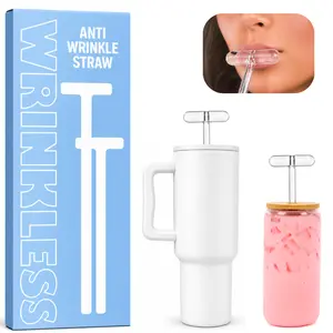 Anti-Wrinkle Glass Straw Set