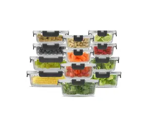 JoyJolt 24-Piece Fluted Food Storage Container Set with Lids