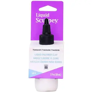 Liquid Sculpey Liquid Polymer Oven-Bake Clay, Translucent, 2 oz. bottle,  for , holiday, DIY, mixed media, window clings,  decor and !  for beginners to artists!