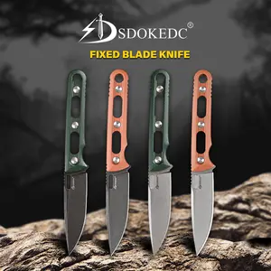 SDOKEDC Knives DC53 Steel 3.66“ Fixed Blade Knife Micarta Handle with kydex sheath for Men EDC Outdoor Camping Survival