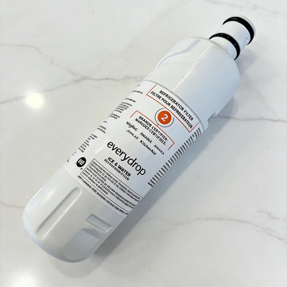 EveryDrop by Whirlpool EDR2RXD1 Refrigerator Water Filter 2,  Replacement for W10413645A, W10238154, NSF/ANSI 42 & 53 Certified, Reduces 28 Contaminants Including Lead & Pharmaceuticals – 6-Month / 200 Gallon