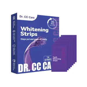 Drcc care Purple Teeth Whitening Strips - 14/54 Whitening Sessions - Safe for Enamel - Non Sensitive Teeth Whitening -  Peroxide-Free