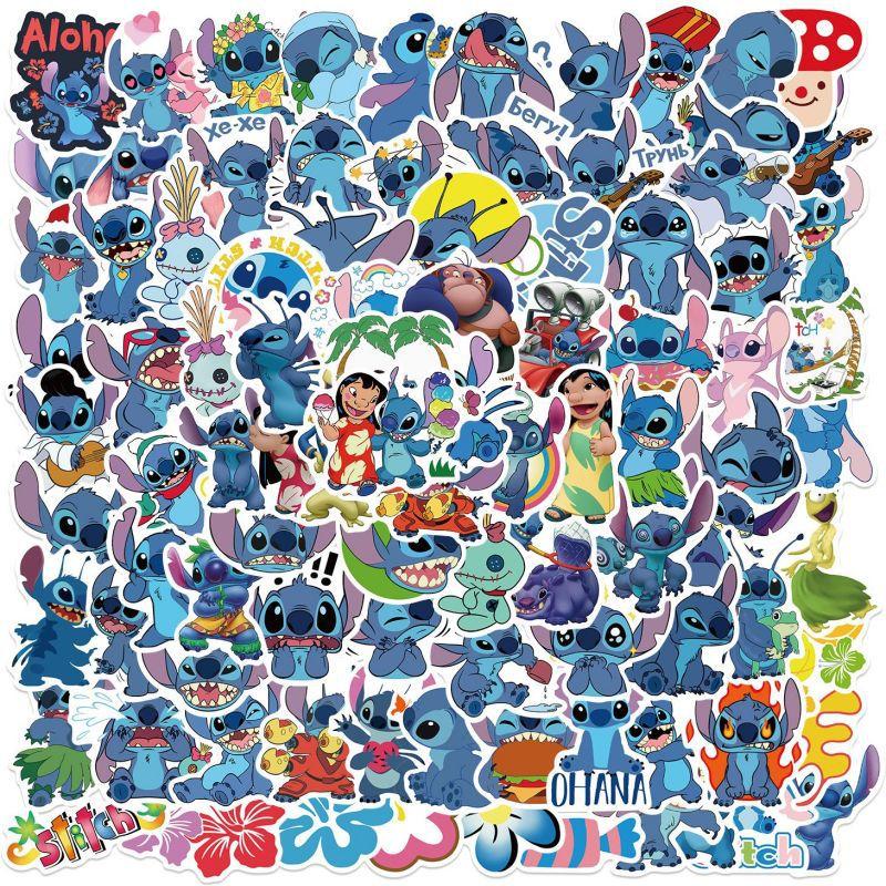 Disney Stitch Stickers 100pcs Featuring Various Adorable Stitch Designs Perfect for Scrapbooking and Decorations
