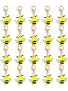 20pcs Bee Keychains, Creative Key Rings for Backpacks and Shoes, Memorial Keychain Set, Festival Decorations, Honeybee Theme Accessories