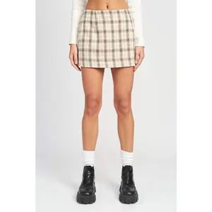 SQUARE PRINTED MINI SKIRT