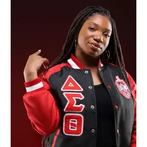 Black Delta Bomber Jacket Custom Lining