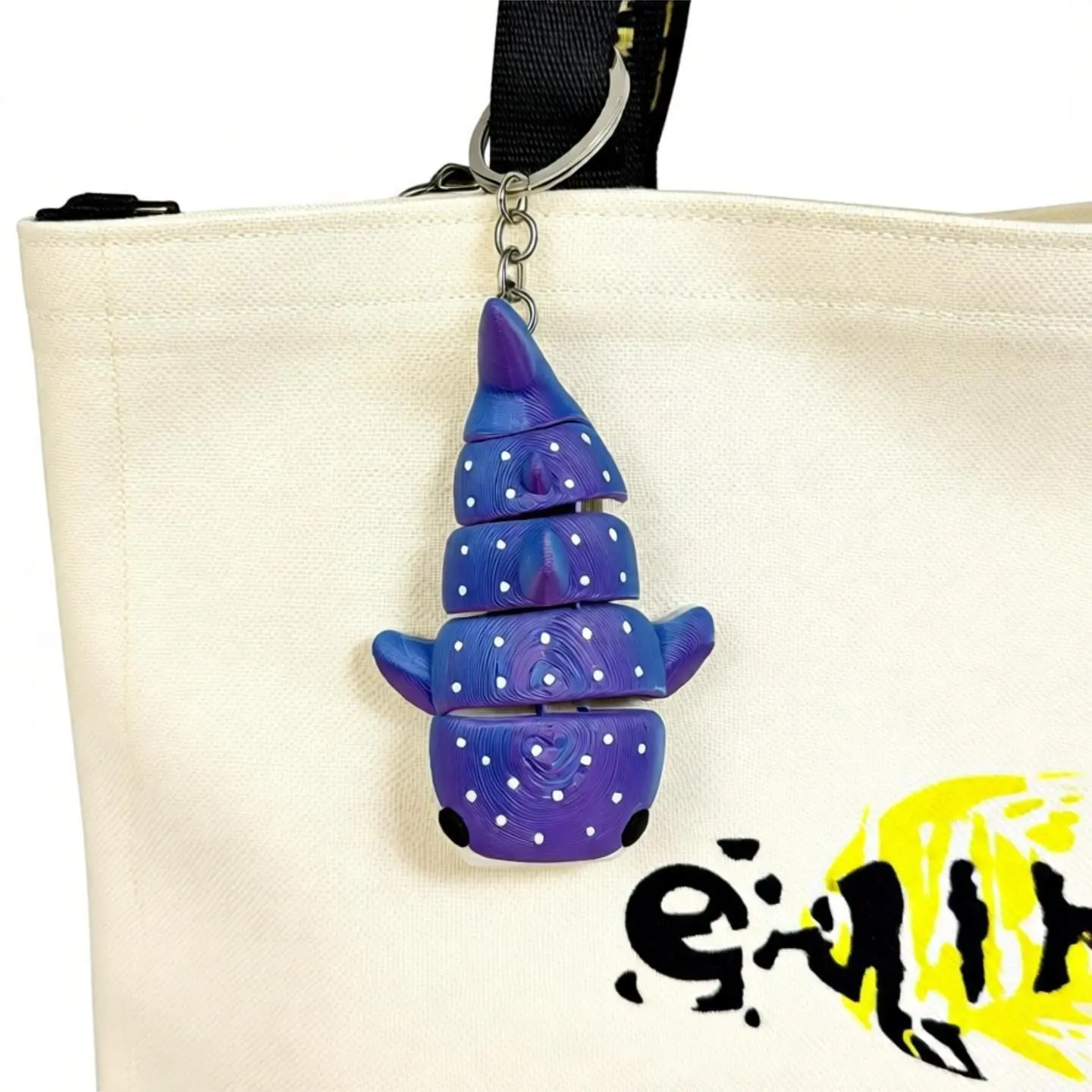 3D Printed Starry Sky Shark Keychain, Stylish Keychain, Ombre Shark Keyring-Flexible Joints Whale Shark Pendant, Whale Shark Charm with Keyring Matte Blue Purple Women Men Bag Hanging Decoration Backpack Accessories Gift