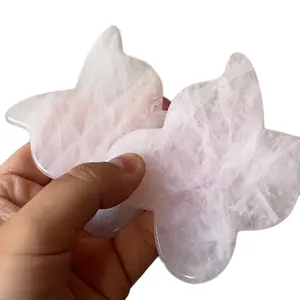 butterfly rose quartz gua sha facial roller - skincare