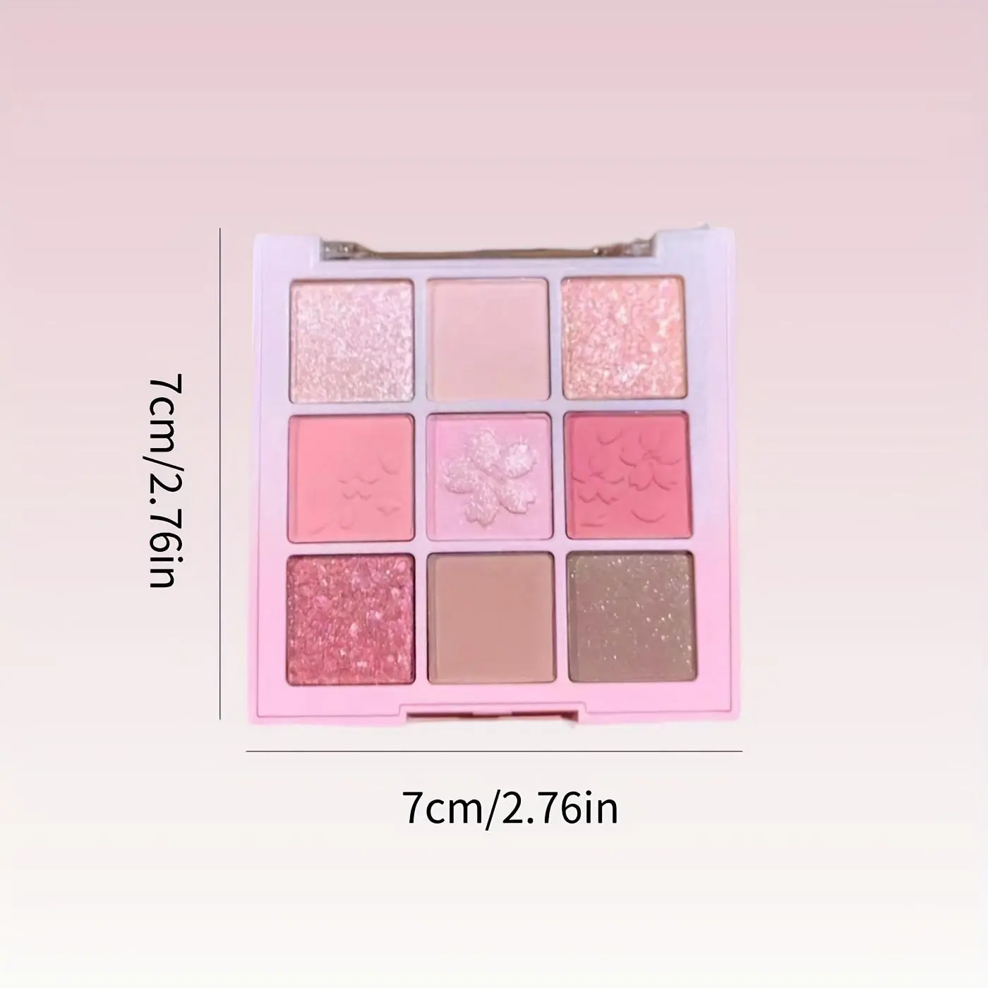 9-Shade Korean Blossom Makeup Eyeshadow Palette - Matte, Glitter, Shimmer Finishes, Blendable, Long-Lasting Waterproof Sweatproof Formula, Sleek Travel Size Compact, Affordable Luxury, Ideal for Teen Girls, Beginners, Daily Glam, Bold Eye Makeup Looks