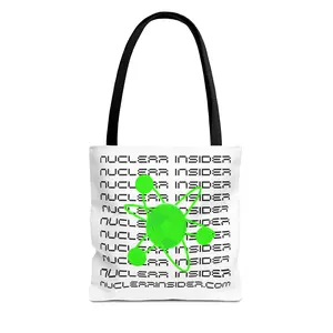 Nuclear Energy Tote Bag, Next Gen Tech Fan, Geeky Shoulder Bag, Science Fiction Tote, Eco-Friendly Shopping Bag, Unique Gift for Tech