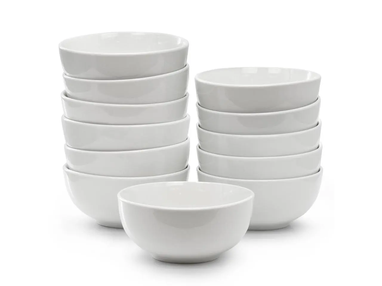 Elama Professional Kitchen 12 Piece Porcelain Bowl Set in White