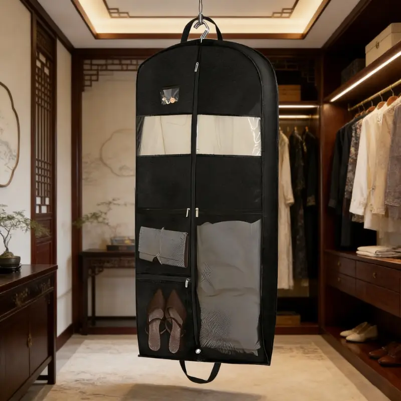1pc Premium Non-Woven Suit Bags Foldable Design for Dresses Coats and Suits,Clothes Covers Protector Bag