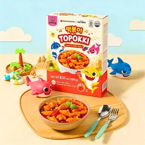 Nongshim x Pinkfong Baby Shark Tteokbokki - Mild Sweet & Spicy Korean Rice Cakes, 2 Servings (230g) - Limited Edition Collaboration Pack