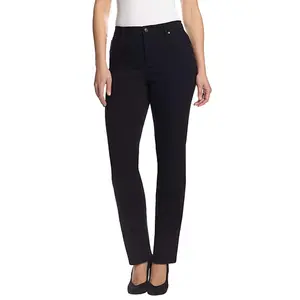 Gloria Vanderbilt Women's Amanda Classic High Rise Tapered Jean Standard, Black-DS, 12 Short