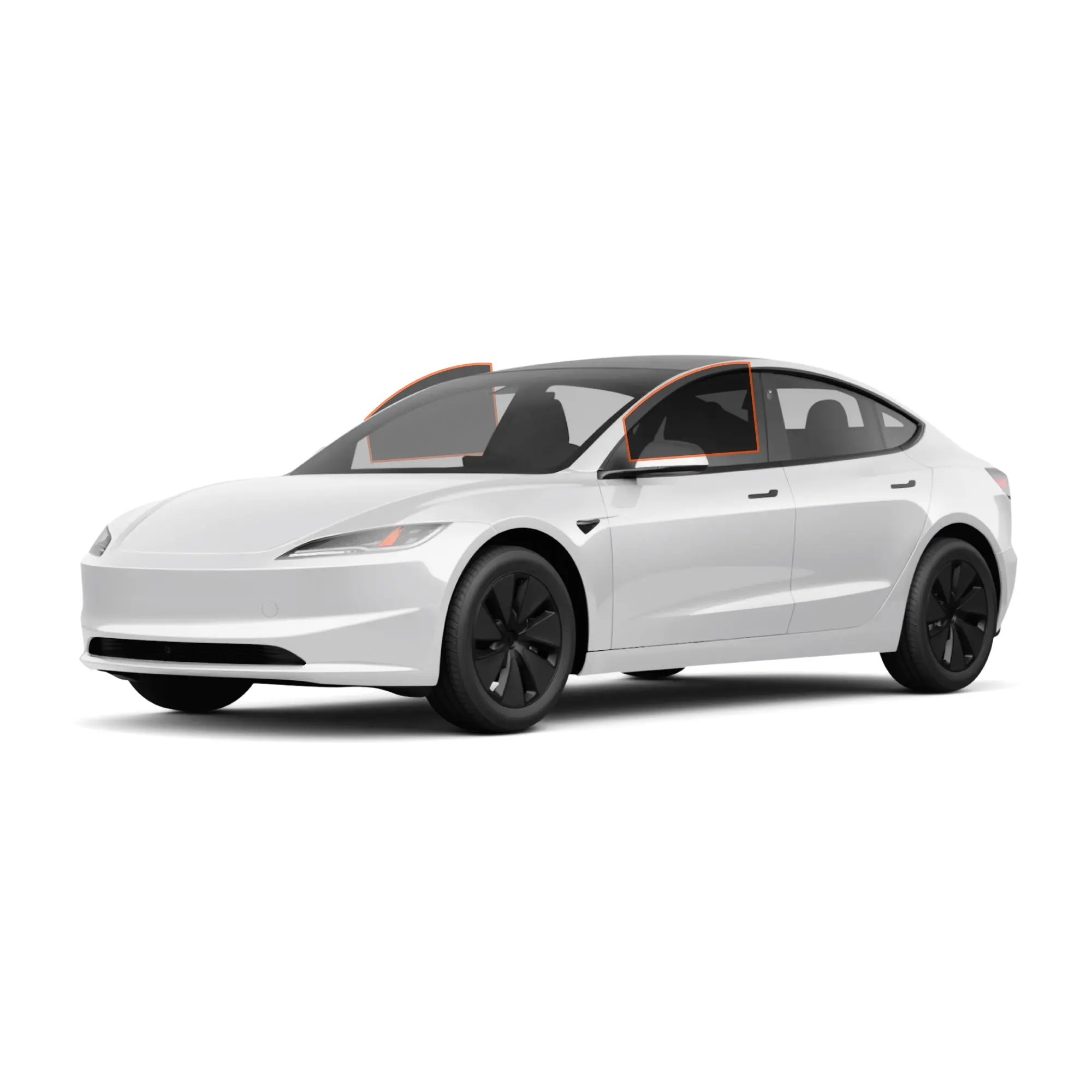 Nano Ceramic Car Window Tint, 2 Mils in Thickness, 99% IRR Rejection, Environmentally Friendly for Tesla Model 3 Front 2 Windows with Easy-to-Follow Instructions