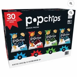 Popchips Variety Pack Chips, 0.8 oz., 30 pk.