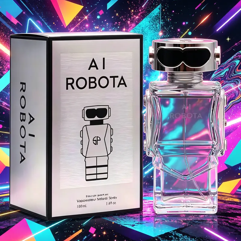 Men's Robot EDP Fragrance - Daily Wear, Fresh Vanilla, Alcohol-Based, Subtle Layered Notes, Custom Blend, 3.4 fl oz, Masculine Men's Fragrance, Alcohol Base, Peppermint, Vanilla Scents, Adults, Ample Volume, Cedar, Contains Alcohol