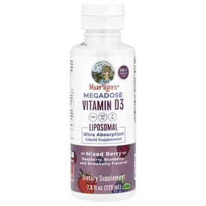 MaryRuth's Megadose Vitamin D3, Liposomal, Mixed Berry, 7.6 fl oz (225 ml)