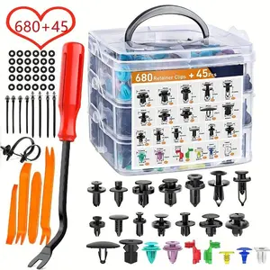 Auto Fastener Clips, Car Body Push Retainer, Pin And Rivet For Bumper/Door, Trim Panel Retainer Fastener Kit Auto Removal Tool, Car Accessory, Automotive Accessories