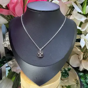 Silver Faith Circle Necklace