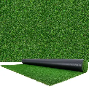 Artificial Grass Lawn 10 x 6.5 Ft With 1.38 Inch Pile Height Realistic Synthetic Turf Carpet Roll For Patio Garden Balcony Outdoor Indoor Decor Easy Clean With Drainage Holes, Green