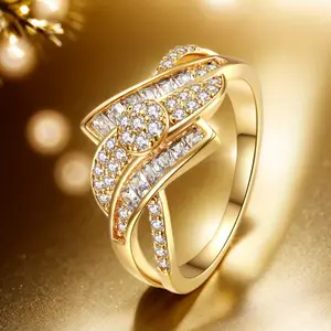 A luxurious, elegant and charming women's ring inlaid with shiny synthetic zirconia, suitable for engagement, proposal, anniversary, Valentine's Day, Mother's Day. It's the perfect jewelry for festivals and as a birthday gift.