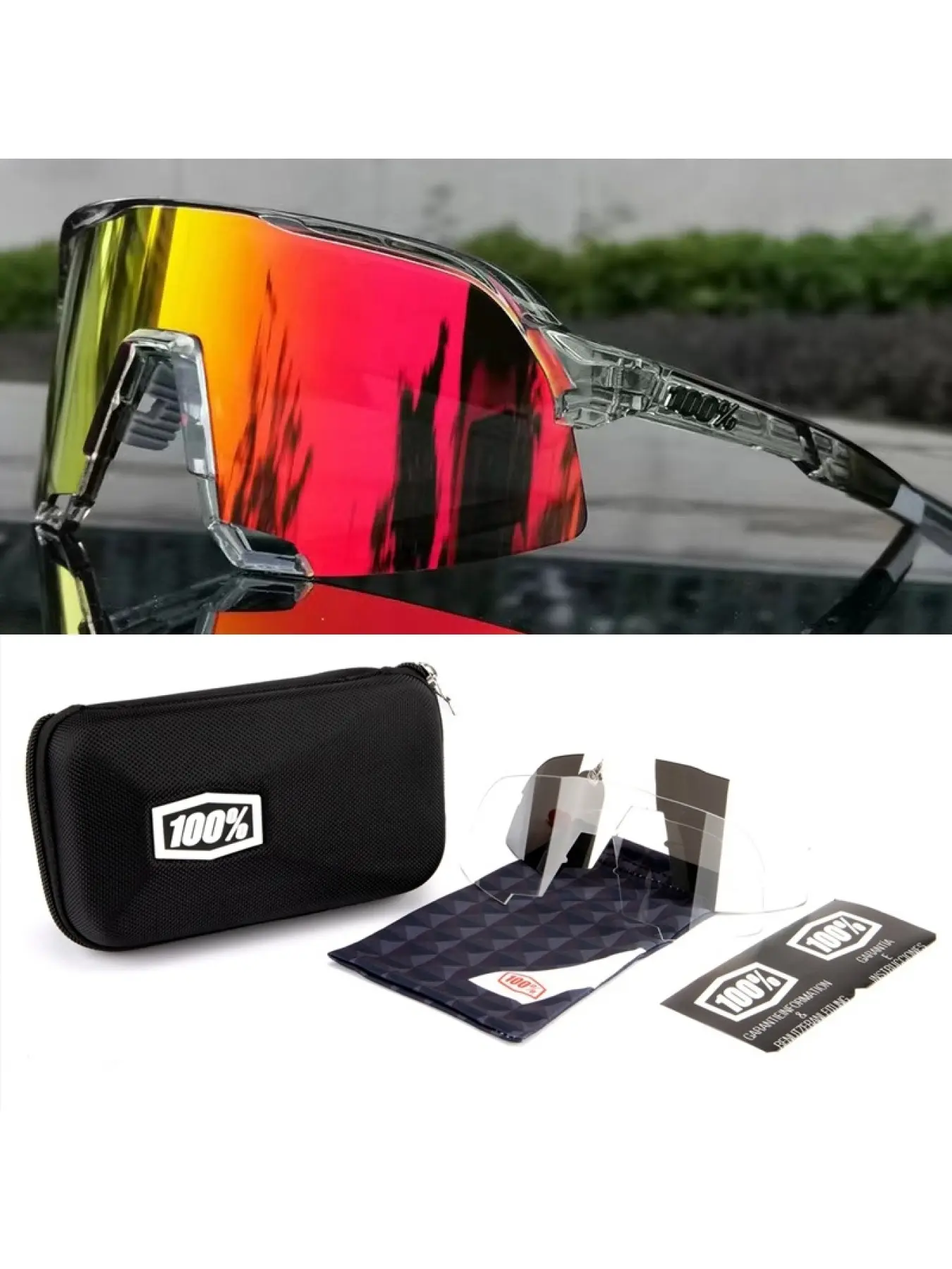 100% S3 Outdoor Cycling Glasses UV400 Polarized Men Women Lightweight Sports Sunglasses MTB Bike Goggles Running Shades For Fishing Driving Riding Racing