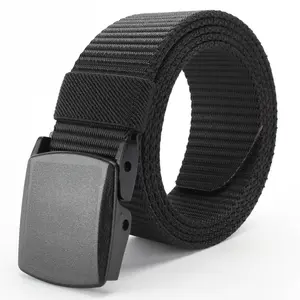 All-match Extra-long & Extra-large Woven Canvas Belt Nylon Imitation Simple Fashionable Military Training Belt for Outdoor Activities