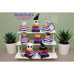 3D Printed Book Stack Clicker Fidget Toy