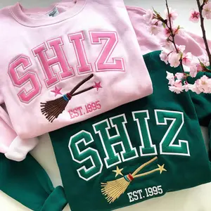 Shiz Sweatshirt Hoodie Embroidered Wickeds Movie ,Wicked Glitter Shirt, Wizard Shiz University Shirt
