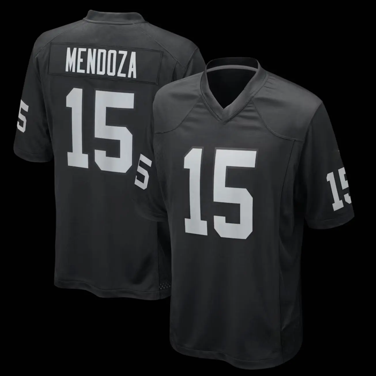 Unisex Football inspired by Mendoza Las Vegas 15 Home Game Jersey - Black