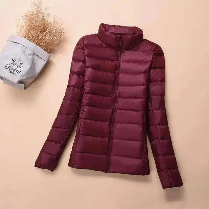 2025 Autumn Winter Women Lightweight White Duck Down Jacket Parka Female Ultra Light Down Coat Warm Puffer Outwears Short Tops Womenswear Basic 2025 Autumn Winter Women Lightweight White Duck Down Jacket Parka Female Ultra Light Down Coat Warm Puffer Outwears Short Tops Womenswear Basic