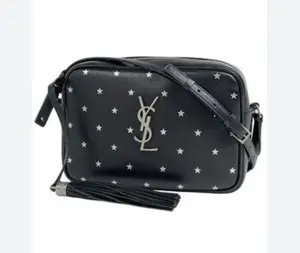 Pre-owned Yves Saint Laurent Leather Shoulder Bags Saint Laurent Lou Mini black shoulder bag 4000025984527